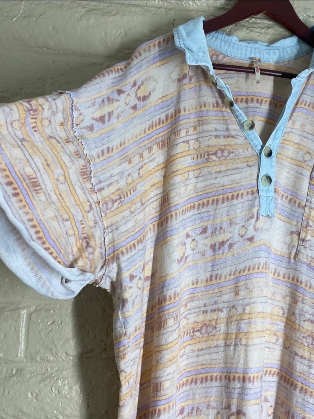 Free People Arizona Tee Midi Tshirt Dress Aztec Multicolor Size XL - Picture 8 of 14